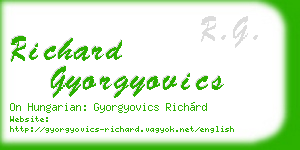 richard gyorgyovics business card
